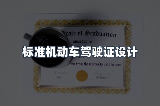 标准机动车驾驶证设计